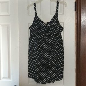 Black and white polka dot tank